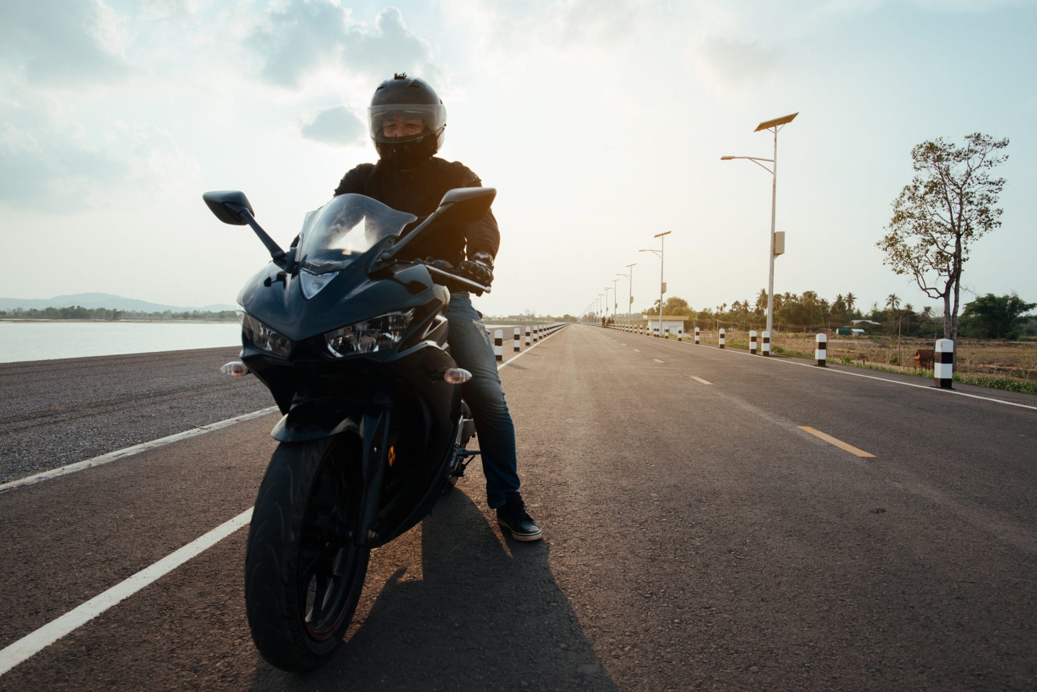 heatstroke when riding motorbike