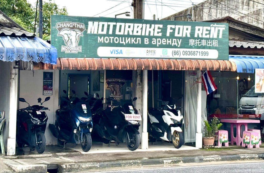 motorbike rental Bangtao near Bangtao beach