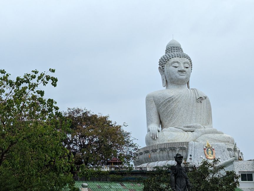 From Chalong to Big Buddha & Phuket’s BestKept Secret Viewpoint: The Local’s Complete Guide 2 Stunning view of the Big Buddha statue surrounded by lush greenery in Phuket, Thailand.