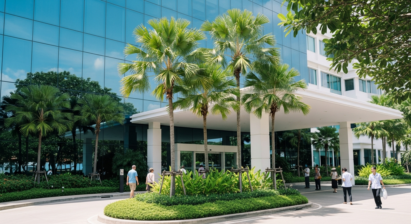 Motorbike Rental Insurance Phuket — What's Actually Covered (2026 Guide) 3 Hospital entrance in Phuket representing the cost of motorbike accident medical treatment