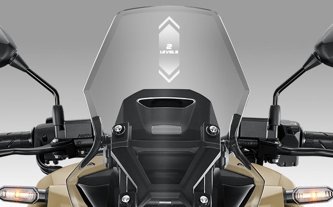 Honda ADV 160 (2026) Price in Thailand: New 5inch TFT, Full Buyer's Guide 6 Twolevel adjustable windscreen on the Honda ADV 160 2026