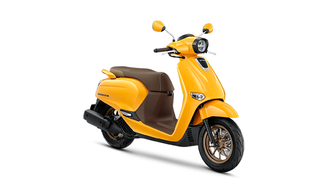 Honda Giorno+ (2026) Price in Thailand: Retro Scooter Buyer's Guide for Expats 3 Honda Giorno+ 2026 in yellowbrown twotone, full side view