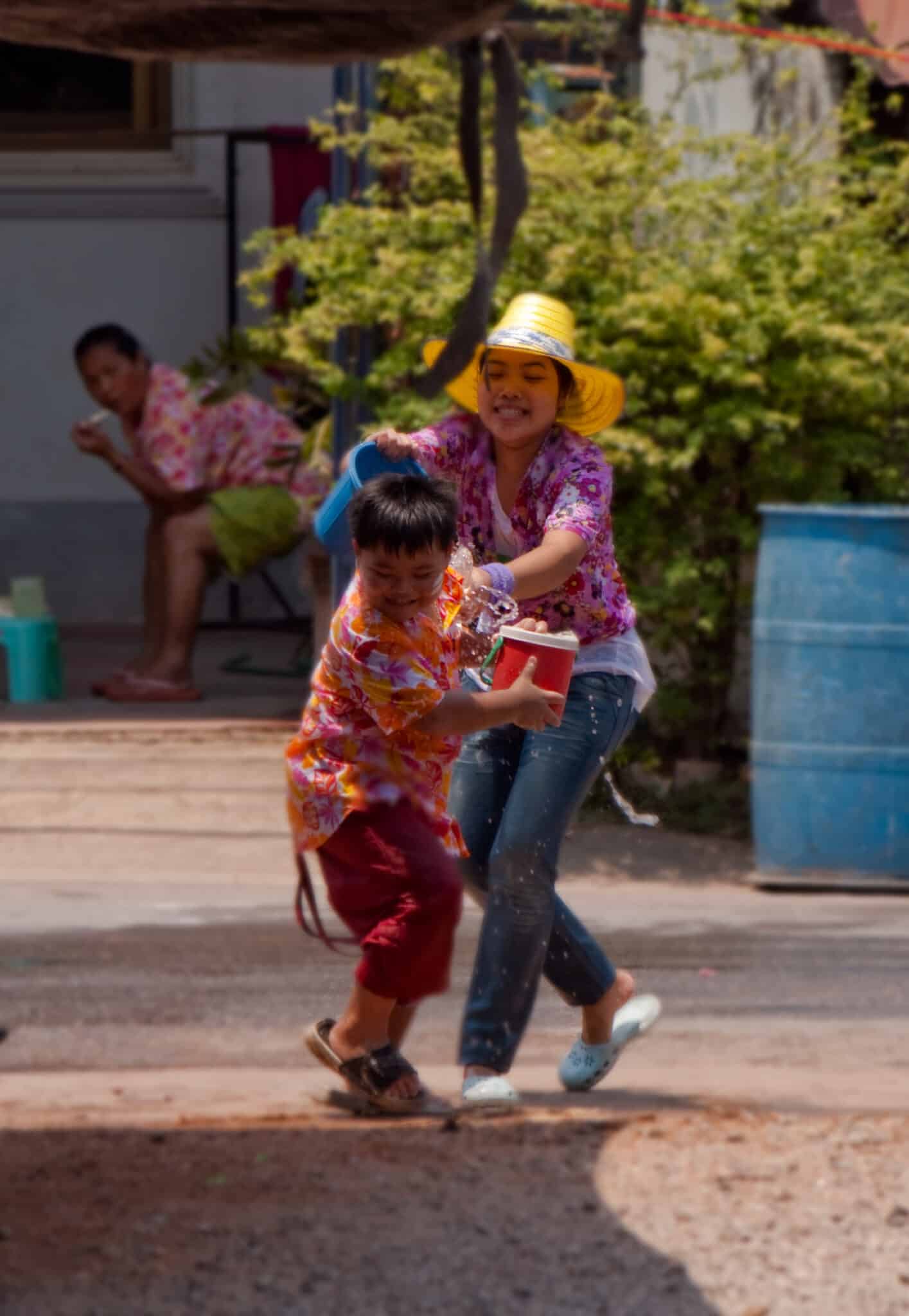 Songkran water festival celebration in Thailand