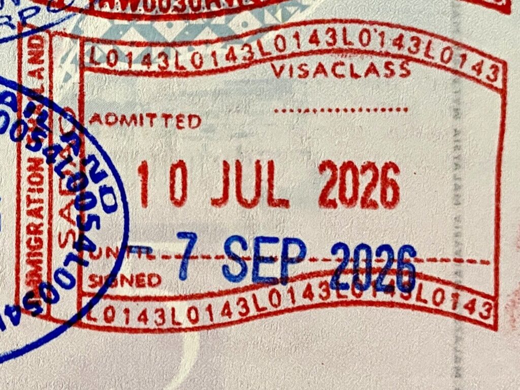 Thailand Visa-Free Update 2026: Maximize Your Phuket Trip with Chang Thai Motorcycle Rental 37 Thailand immigration entry stamp dated July 2026 in a passport